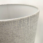 Inir Φωτιστικο Επιτραπεζιο 32x32x57cm Κεραμικο Μπεζ Λινο Γκρι - Image 4