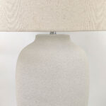 Eonia Φωτιστικο Επιτραπεζιο 35x35x101cm Κεραμικο Λευκο Λινο Λευκο - Image 3