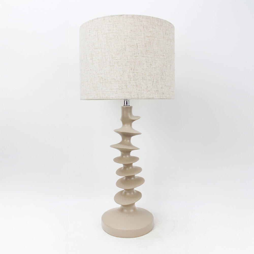 034599-gTfFO-first-_1 Strio Φωτιστικο Επιτραπεζιο 28x28x61cm Resin Μπεζ Λινο Μπεζ - Image 1