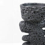 Kycladic Ii Κηροπηγιο Διακοσμητικο 12x10x20cm Resin Μαυρο - Image 2