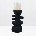 Lustre Ii Κηροπηγιο Διακοσμητικο 15x10x25cm Resin Μαυρο - Image 4