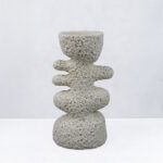 Lustre Iii Κηροπηγιο Διακοσμητικο 15x10x25cm Resin Μπεζ