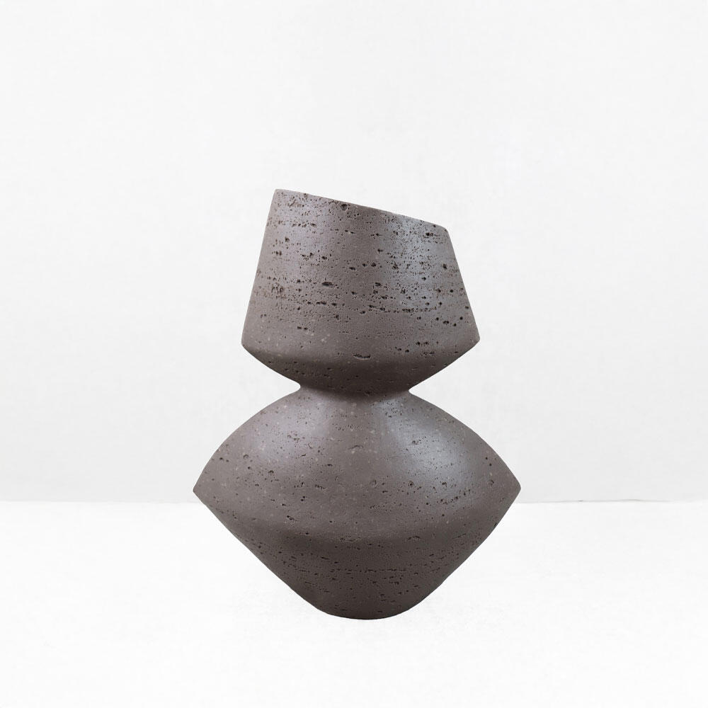 034615-fe9A1-first-_1 Looma Ii Βαζο 28.5x15.5x34.5cm Resin Καφε Σκουρο - Image 1