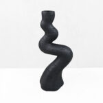 Angles I Κηροπηγιο Διακοσμητικο 11x7x24cm Resin Μαυρο