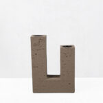 Flux I Κηροπηγιο Διακοσμητικο 12x4x16cm Resin Καφε