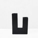 Flux Ii Κηροπηγιο Διακοσμητικο 12x4x16cm Resin Μαυρο