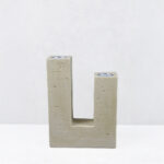 Flux Iii Κηροπηγιο Διακοσμητικο 12x4x16cm Resin Μπεζ