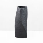 Void Ii Βαζο 17x15x39cm Resin Μαυρο