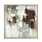Ombra I Πινακας Διακοσμητικος Με Κορνιζα 80x80x4cm Καμβας Πολυχρωμο Ξυλο