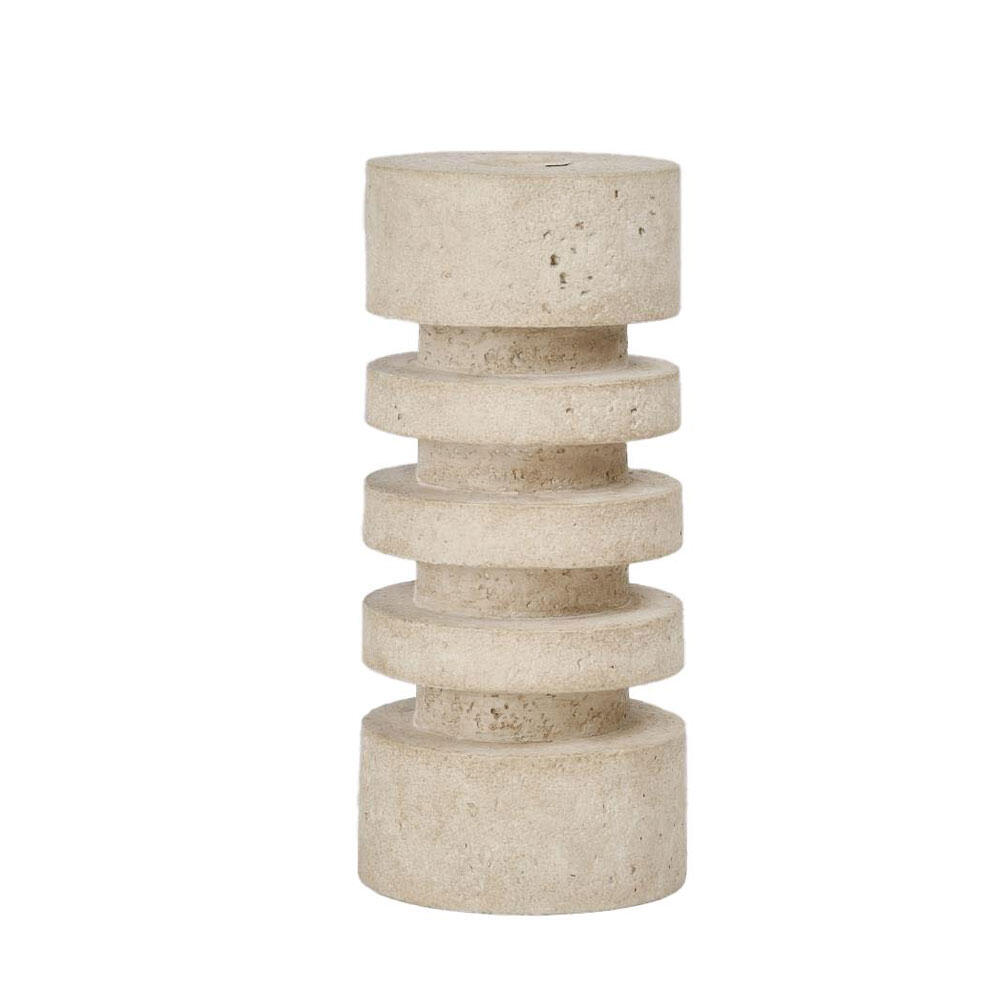 034704-a4NSU-first-_1 Axis Κηροπηγιο 9x9x21cm Resin Μπεζ - Image 1