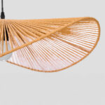 Luma Φωτιστικο Οροφης 60x21cm Σχοινι Καφε Χαρτι - Image 3