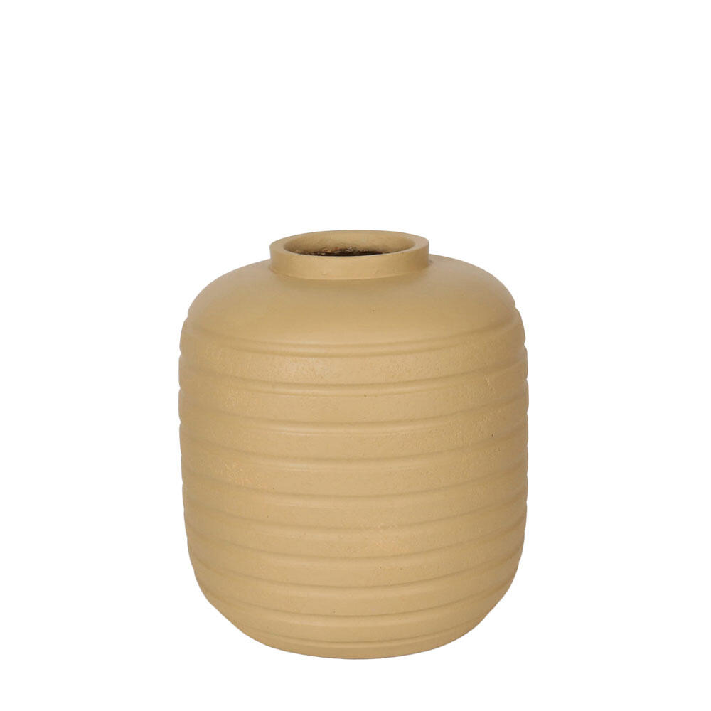 034733-AV0BK-first-_1 Fiora Βαζο 30x30x33cm Mgo Μπεζ - Image 1