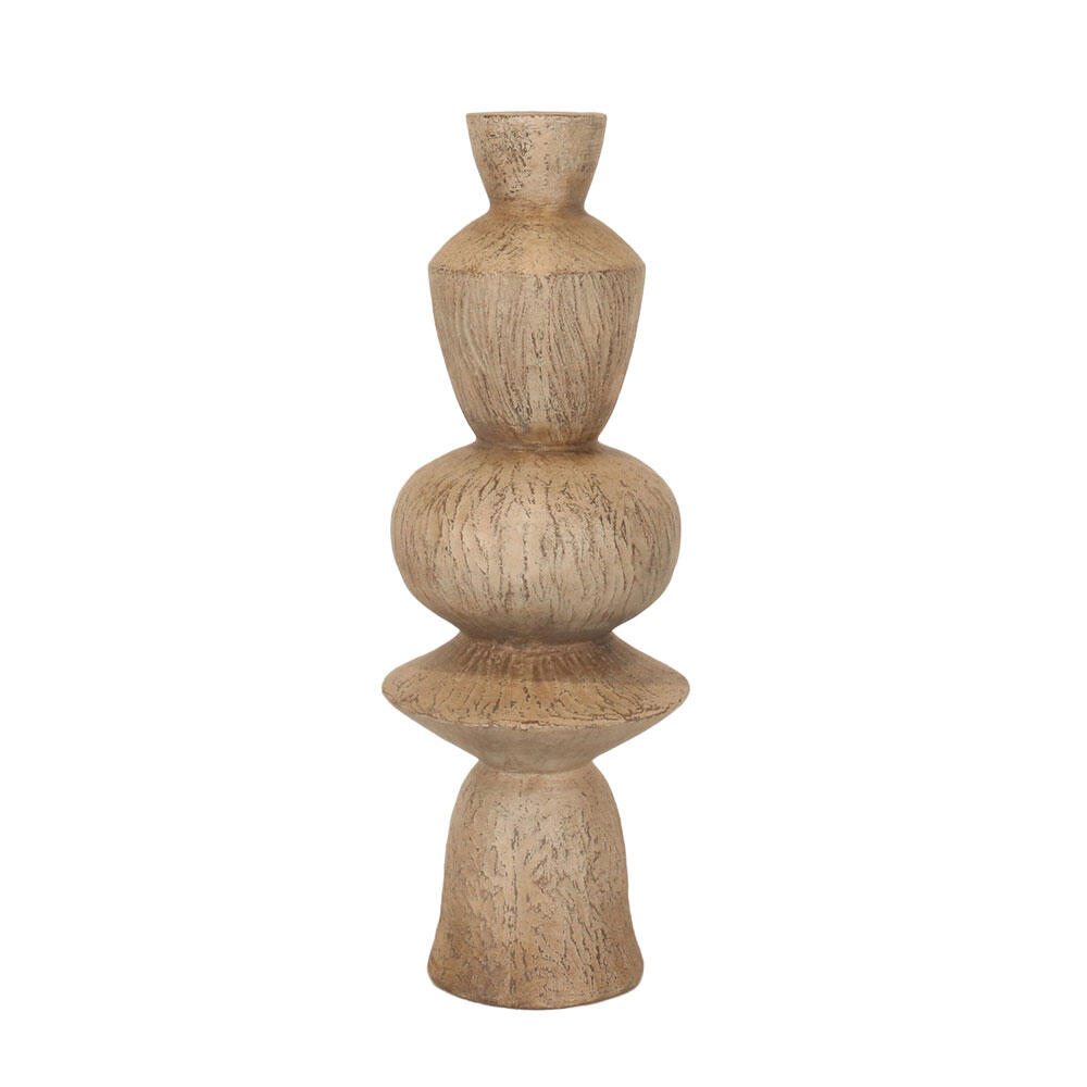 034768-yCrMc-first-_1 Aeon Διακοσμητικο 26x26x71cm Mgo Γκρι Αντικε Ανοιχτο - Image 1