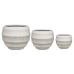 Florra Κασπω Set 3τμχ 54x54x48cm Mgo Λευκο