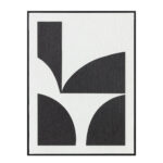 Contrast Πινακας Διακοσμησης Με Κορνιζα 60x80x3.2cm Καμβας Ασπρο Μαυρο Ξυλο Μαυρο
