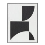 Contrast Πινακας Διακοσμησης Με Κορνιζα 60x80x3.2cm Καμβας Ασπρο Μαυρο Ξυλο Μαυρο