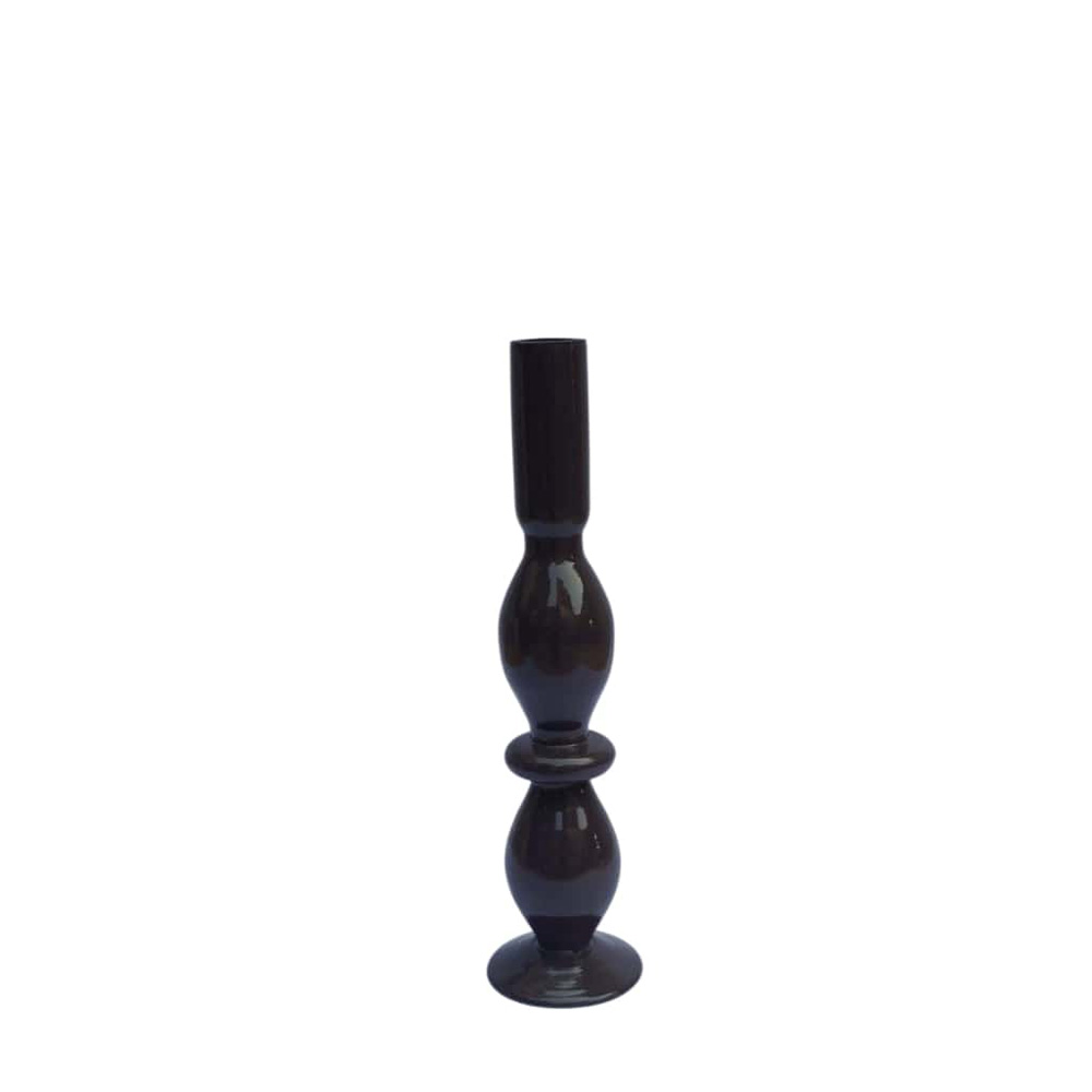 035151-hmvB8-first-_1 Calm Κηροπηγιο 8x8x29cm Γυαλι Καφε Σκουρο - Image 1