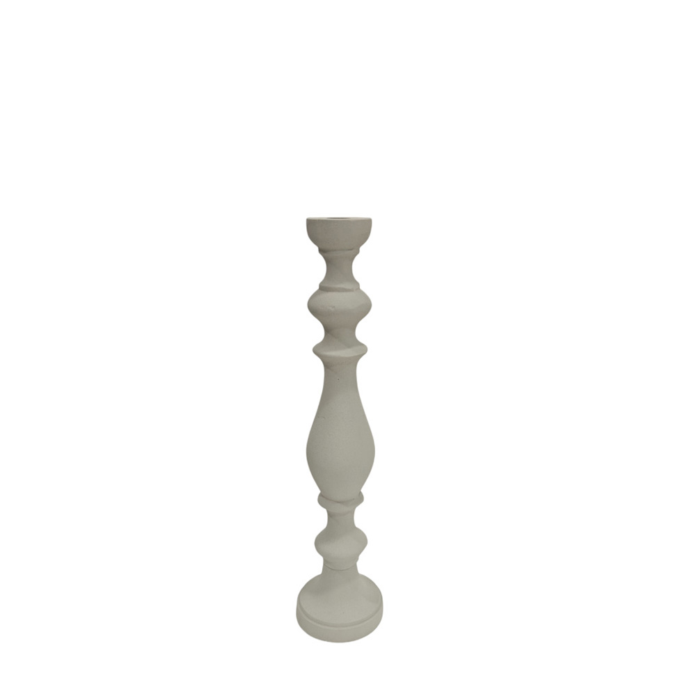 035191-SYRyX-first-_1 Blanca Κηροπηγιο 10x10x34cm Αλουμινιο Λευκο Textured - Image 1