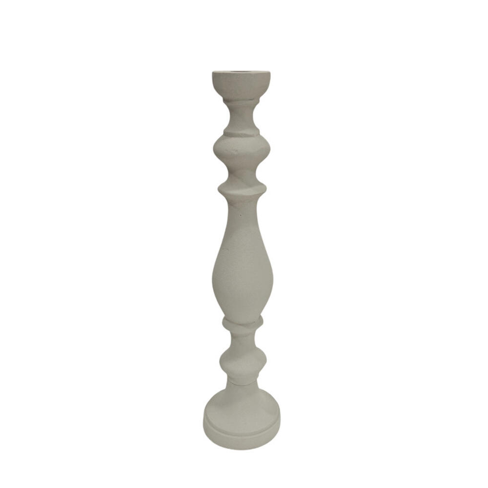 035192-YRLcT-first-_1 Blanca Κηροπηγιο 10x10x43cm Αλουμινιο Λευκο Textured - Image 1