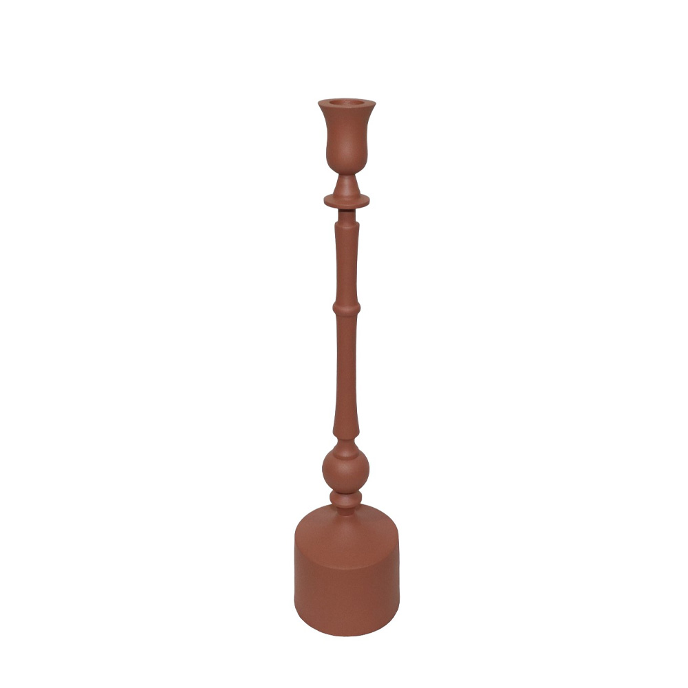 035209-GJPMy-first-_1 Sidia Κηροπηγιο 10x10x43cm Αλουμινιο Terracotta - Image 1