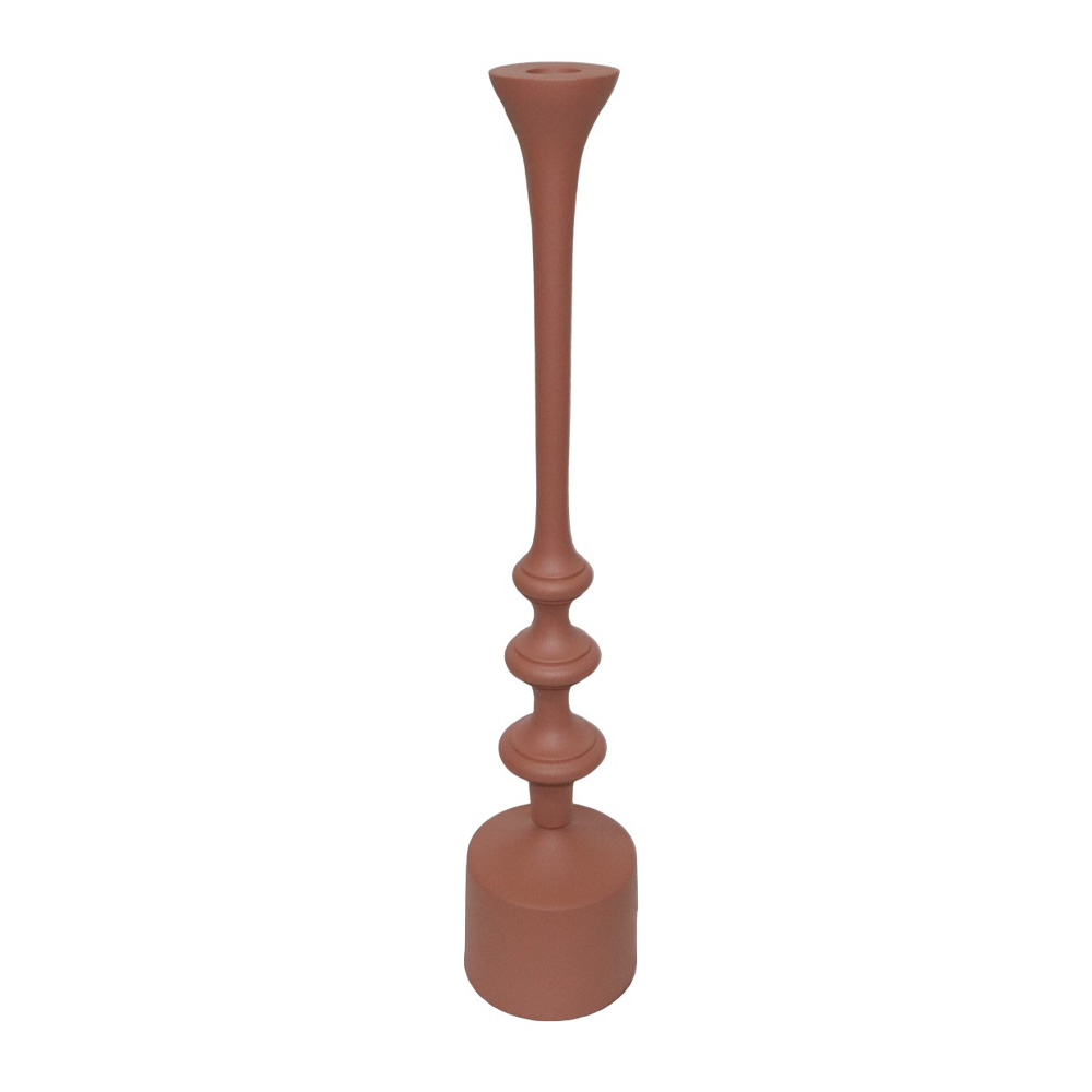 035216-DEAKA-first-_1 Sidia Κηροπηγιο 10x10x47.5cm Αλουμινιο Terracotta - Image 1