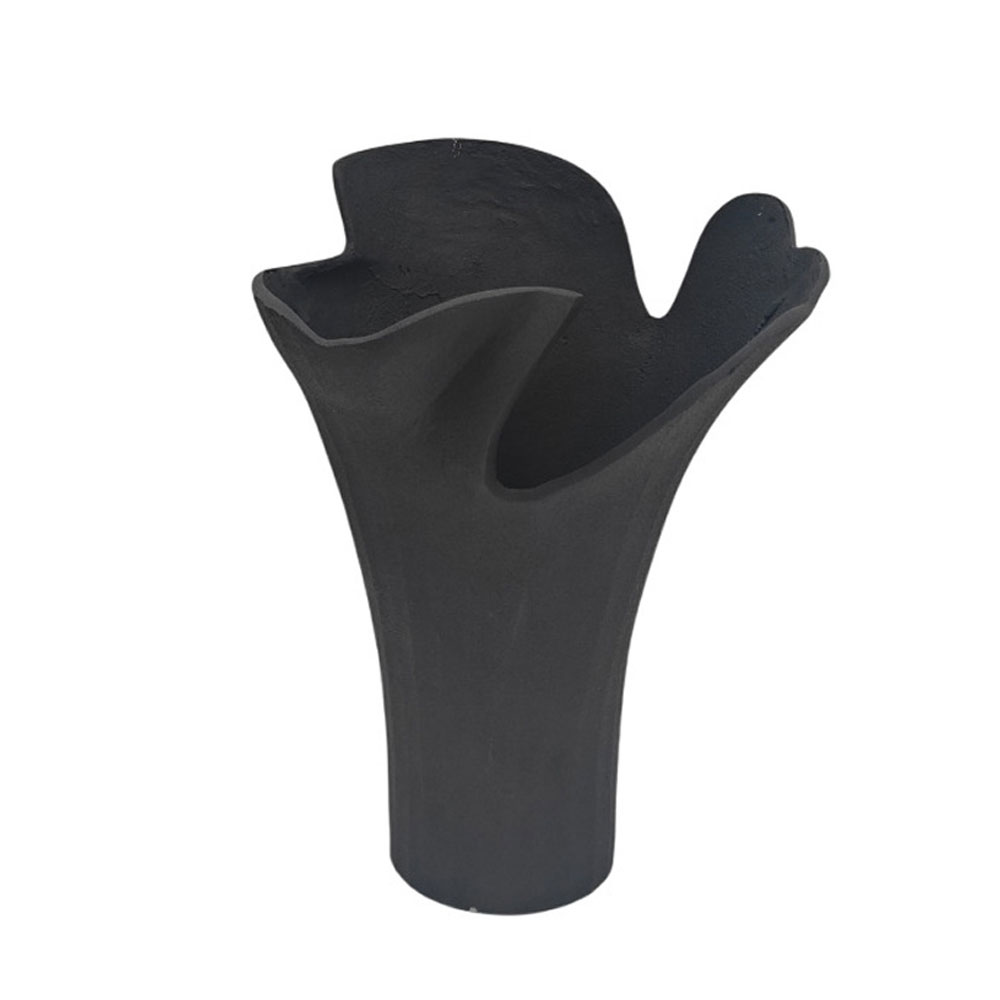 035234-xOnoU-first-_1 Flowra Βαζο 30x29x41cm Αλουμινιο Μαυρο - Image 1