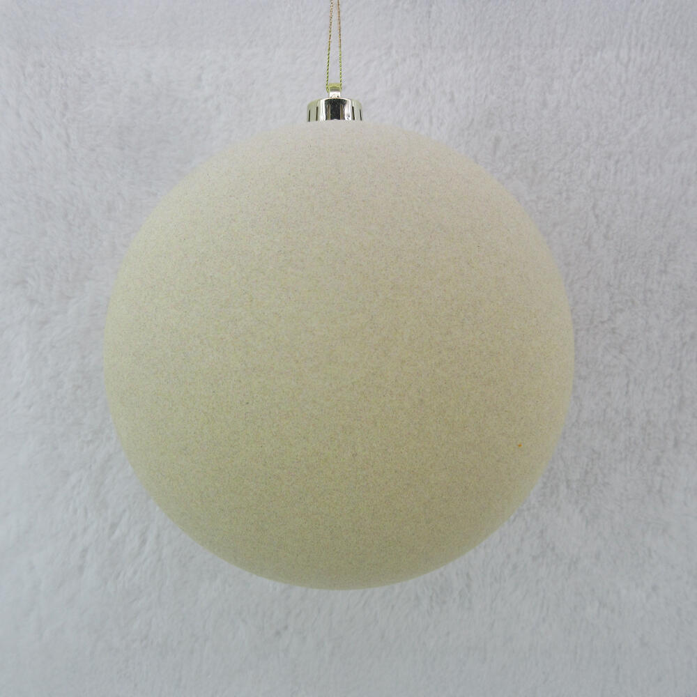 035277-V15z0-first-_1 Pearl Χριστουγεννιατικη Μπαλα 20x20x21cm Τσοχα Off White - Image 1