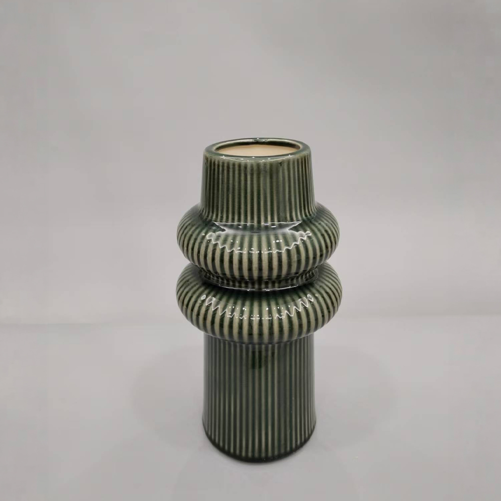 035313-o8KwK-first-_1 Aro Βαζο 13.1x13.1x24.5cm Κεραμικο Πρασινο - Image 1