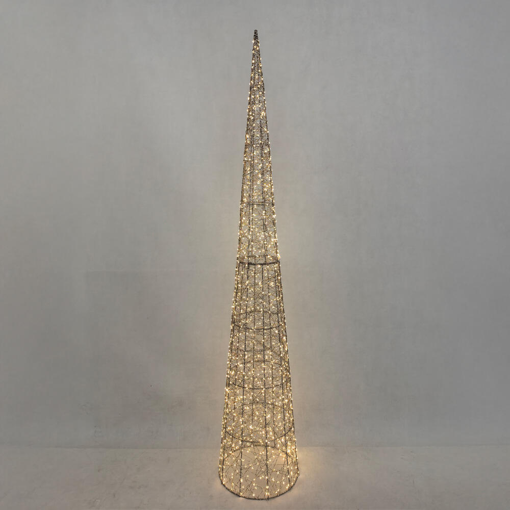 035342-tzaVR-first-_1 Luminis Xmas LED Δεντρο Θερμο Φως 35x35x180cm Σιδερο Χρυσο Pet - Image 1