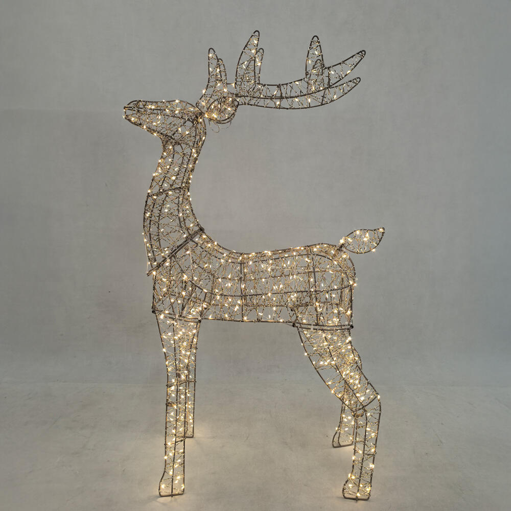 035343-XDODG-first-_1 Elyor Xmas Ταρανδος Με LED 60x19x80cm Σιδερο Χρυσο Pet - Image 1