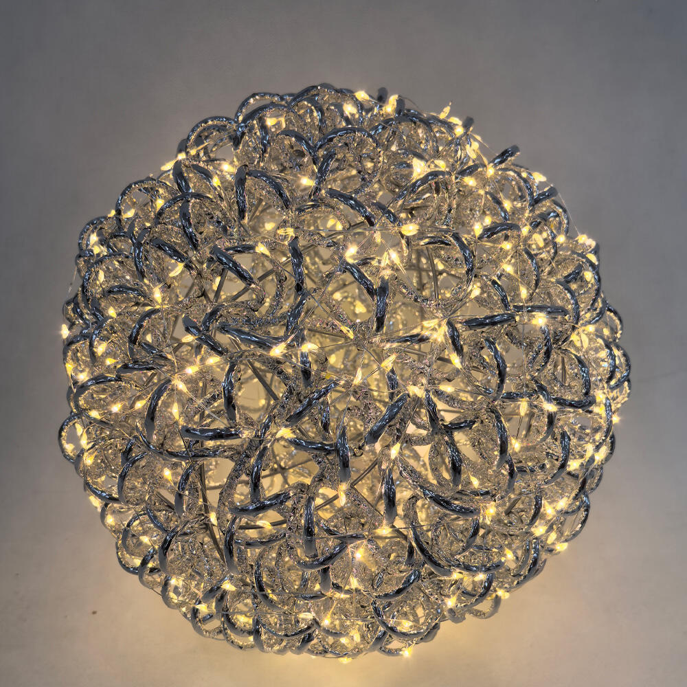 035345-CGaUz-first-_1 Nova Xmas LED Μπαλα Θερμο Φως 30x30x30cm Σιδερο Ασημι Pet - Image 1