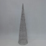 Silven Xmas LED Δεντρο Θερμο Φως 25x25x100cm Σιδερο Ασημι Pet - Image 2