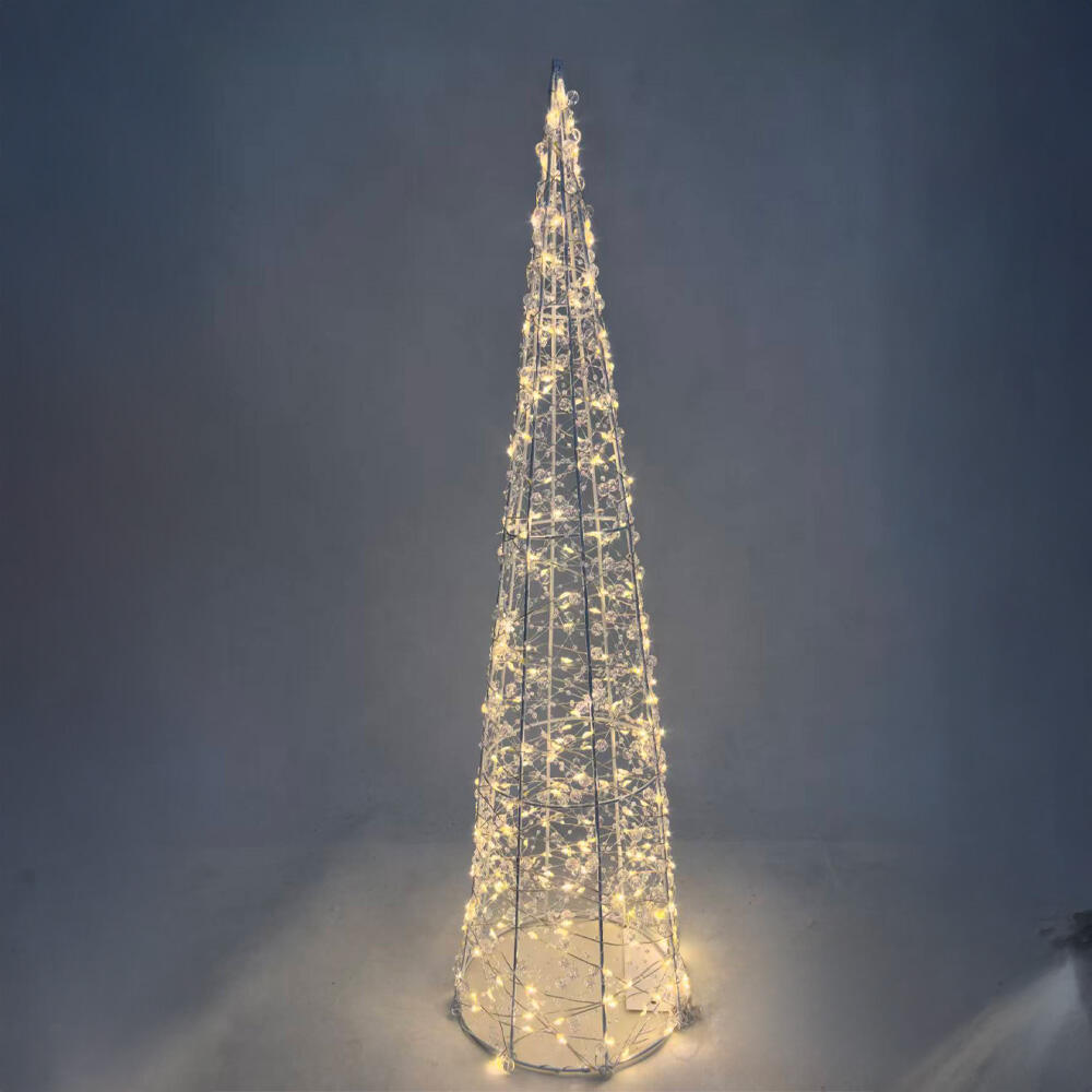 035351-28laY-first-_1 Glim Xmas Δεντρο Με LED 16x16x60cm Σιδερο Λευκο Pet - Image 1