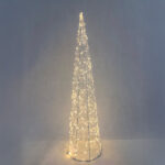 Glim Xmas Δεντρο Με LED 20x20x80cm Σιδερο Λευκο Pet