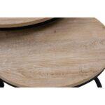 Mino Coffee Table Set 2τεμ Sonoma Decape Μαυρο 74x74x47cm - Image 2
