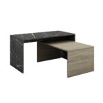 Petra Duo Coffee Table Πετρα Sonoma Σκουρο 90x45x45cm