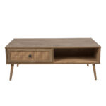 Ammos Coffee Table 1συρταρι Φυσικο Με Rattan 110x59x41.4cm - Image 2
