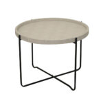 Fun Coffee Table Sand Beige Μαυρο 63x63x42cm