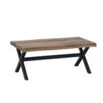 Brick Coffee Table Καρυδι Μαυρο 110x60x45cm