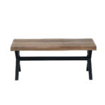 Brick Coffee Table Καρυδι Μαυρο 110x60x45cm - Image 2