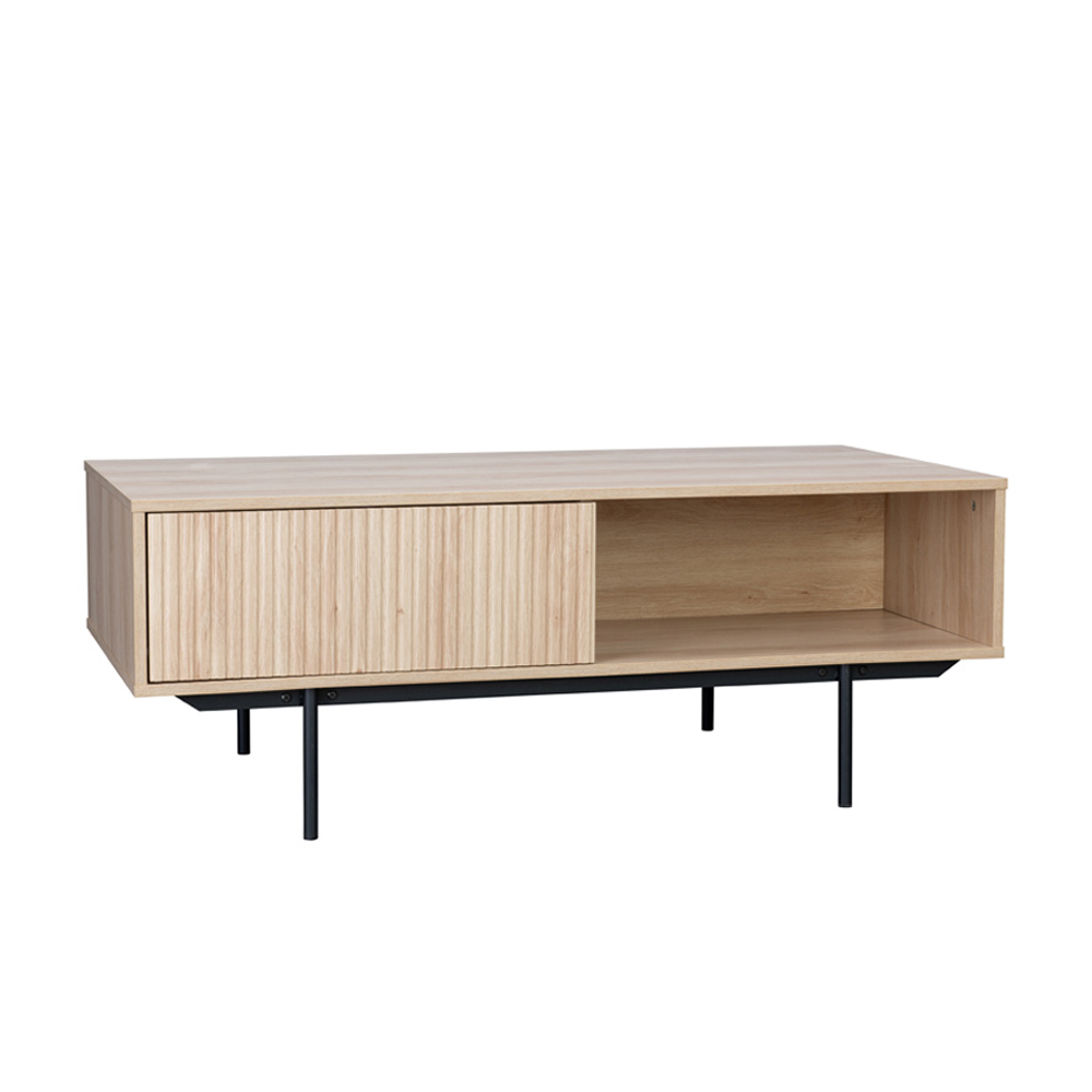 04-0634-MwQiU-first-_1 Rigote Coffee Table 1συρταρι Sonoma Μαυρο 120x59x45cm - Image 1