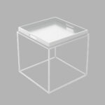 Butler Side Table Λευκο 45x45x45cm