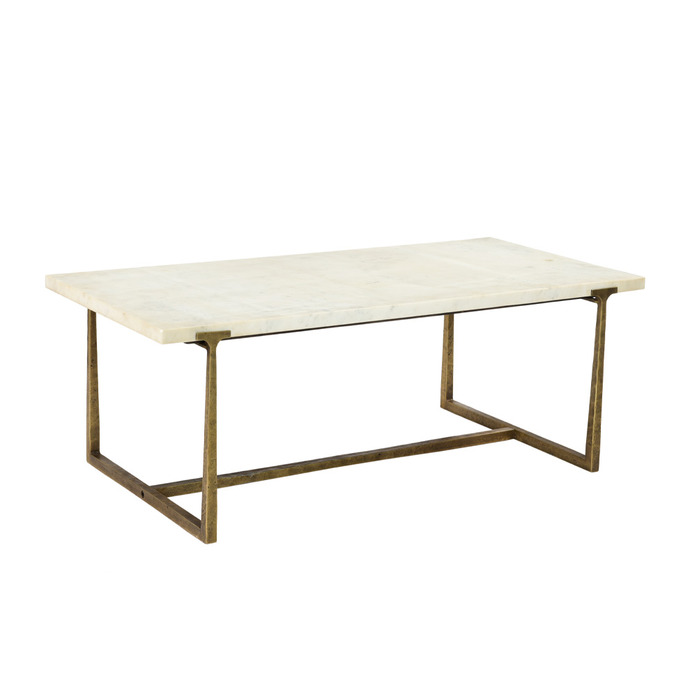 04-0829-4qJSp-first-_1 Bakari Coffee Table Λευκο Brass Antique 122x61x44.5cm - Image 1