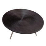 Zen Coffee Table Μαυρο Ασημι 91x91x40cm - Image 4