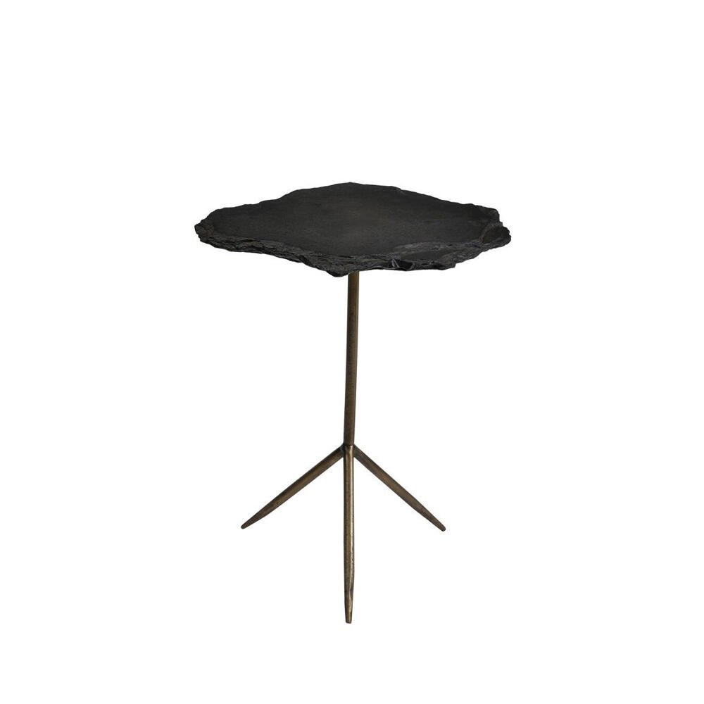 04-0836-9YZN1-first-_1 Piedra Side Table Γκρι Σκουρο Brass Antique 48x44x60cm - Image 1