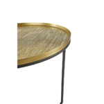 Totale Coffee Table Set 2τεμ Brass Antique Μαυρο 76x76x43.5cm - Image 5