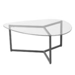 Rocks Coffee Table Set 2τεμ Διαφανο Fume Μαυρο 82x59x40cm - Image 3