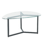 Rocks Coffee Table Set 2τεμ Διαφανο Fume Μαυρο 82x59x40cm - Image 5