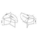 Rocks Coffee Table Set 2τεμ Διαφανο Fume Μαυρο 82x59x40cm - Image 8