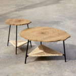 Tree Coffee Table Φυσικο Μαυρο 80x80x42cm - Image 2